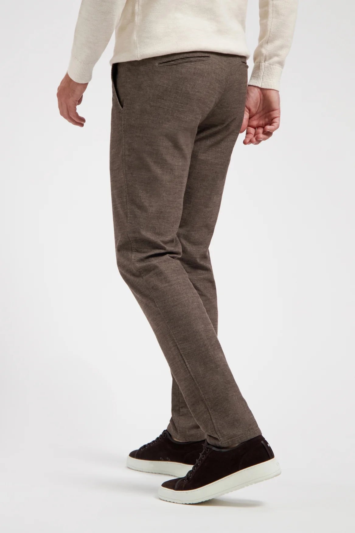 NORTH84 PANTS CHINO WOOL LOOK BROWN