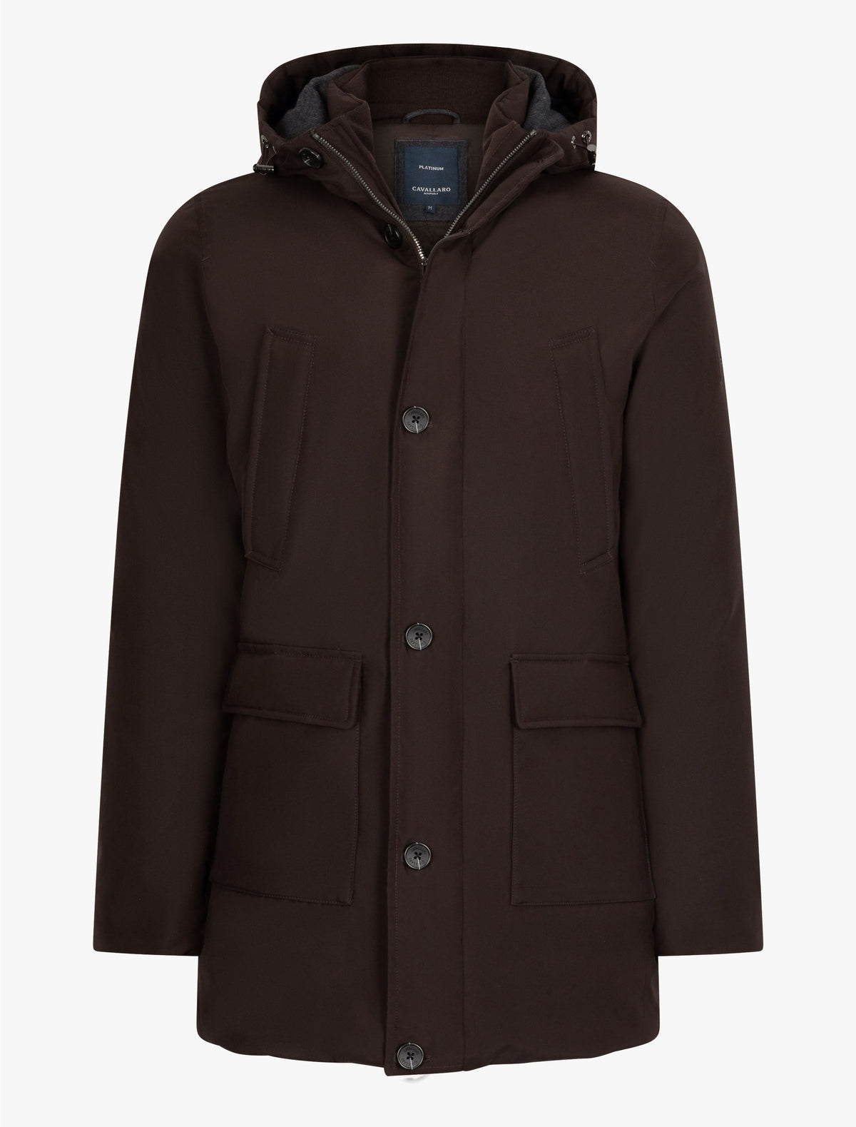 CAVALLARO PLATINUM JAS VILLATI PARKA DARK BROWN