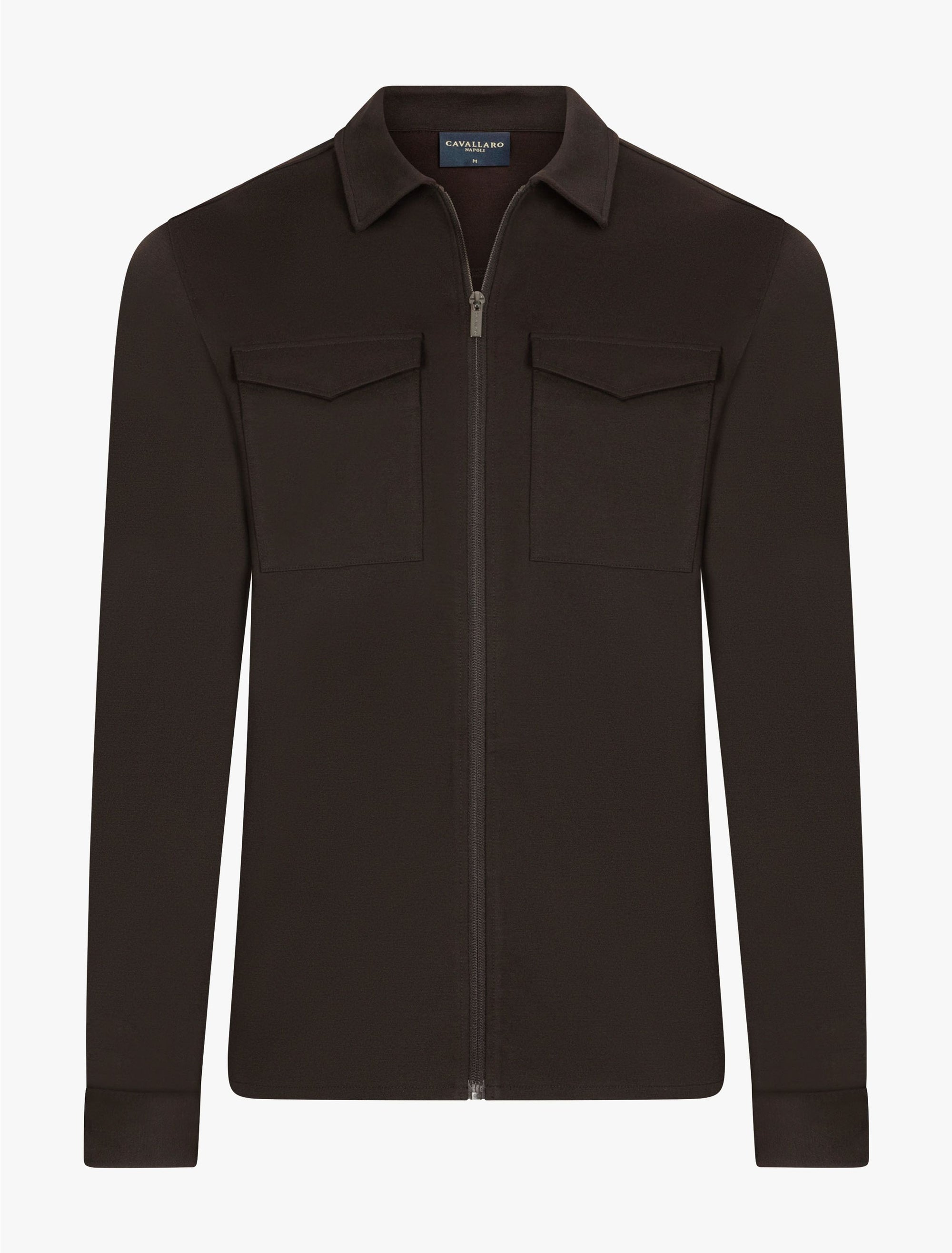 CAVALLARO OVERSHIRT ZERADINO DARK BROWN