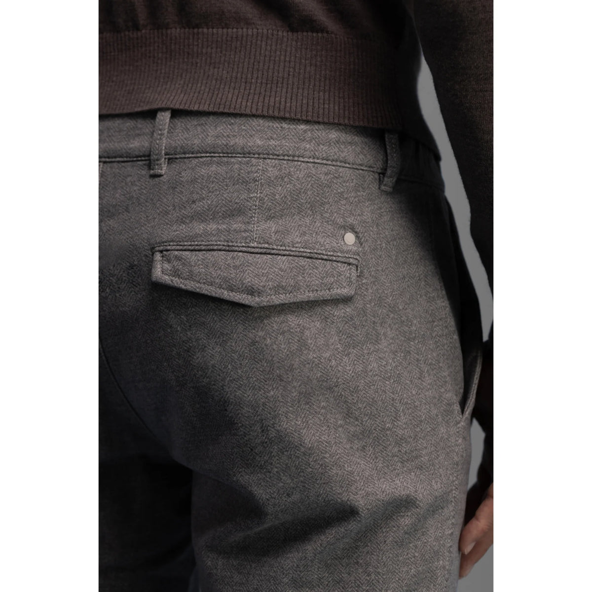 NORTH84 PANTS PRESTIGE CHINO GREY HERRINGBONE