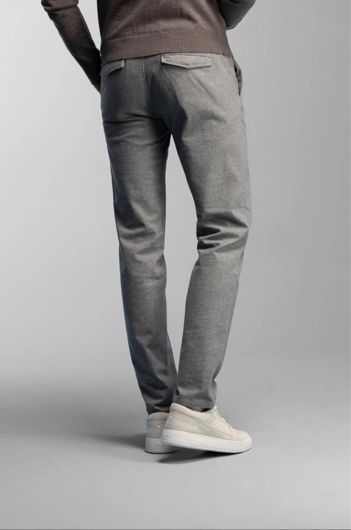NORTH84 PANTS PRESTIGE CHINO GREY HERRINGBONE