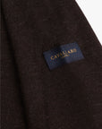 CAVALLARO PULLOVER MERINO HALF ZIP TRUI DARK BROWN