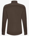 CAVALLARO OVERHEMD PIQUO SLIM FIT JERSEY DARK TAUPE