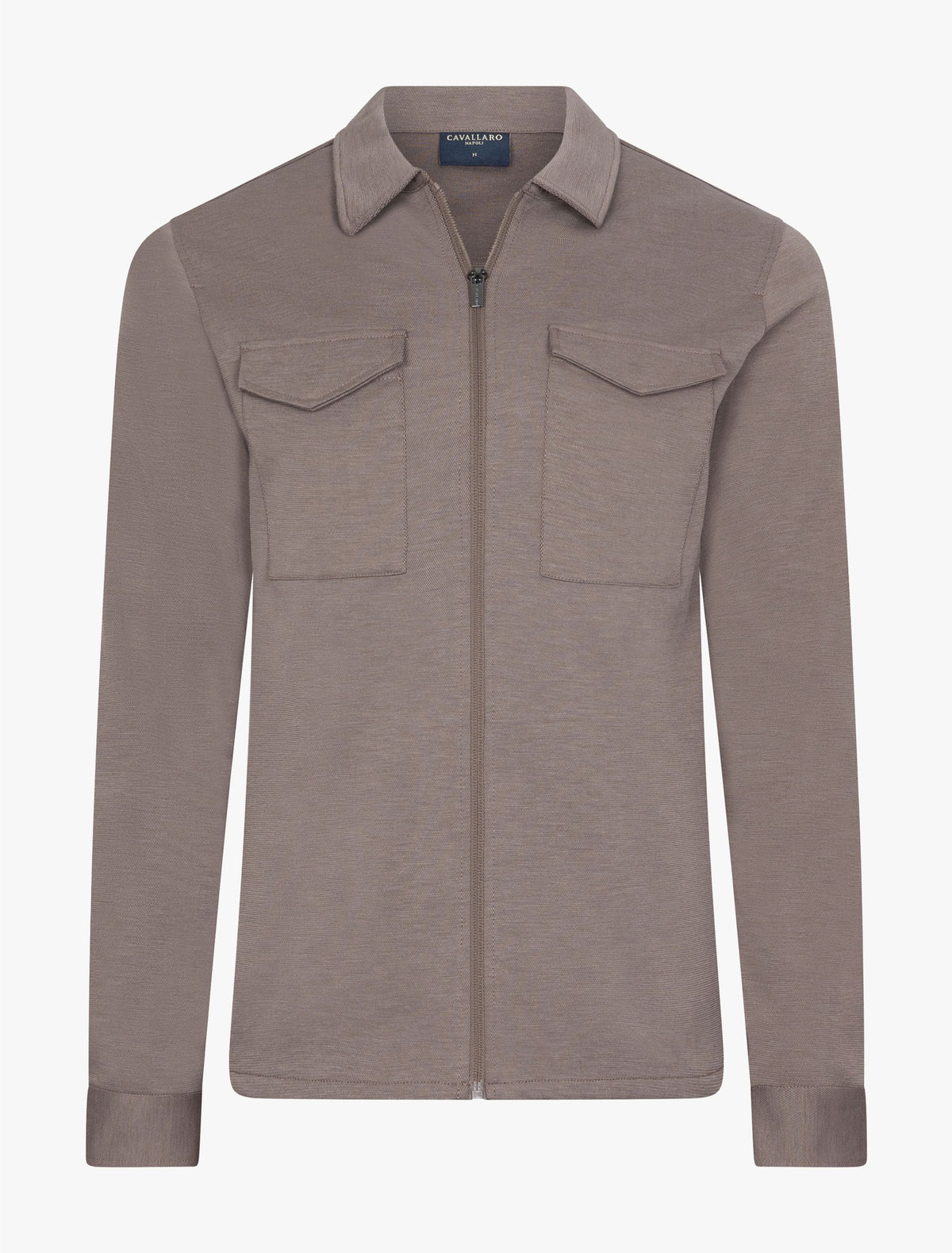 CAVALLARO OVERSHIRT ZERADINO MELANGE TAUPE MELANGE