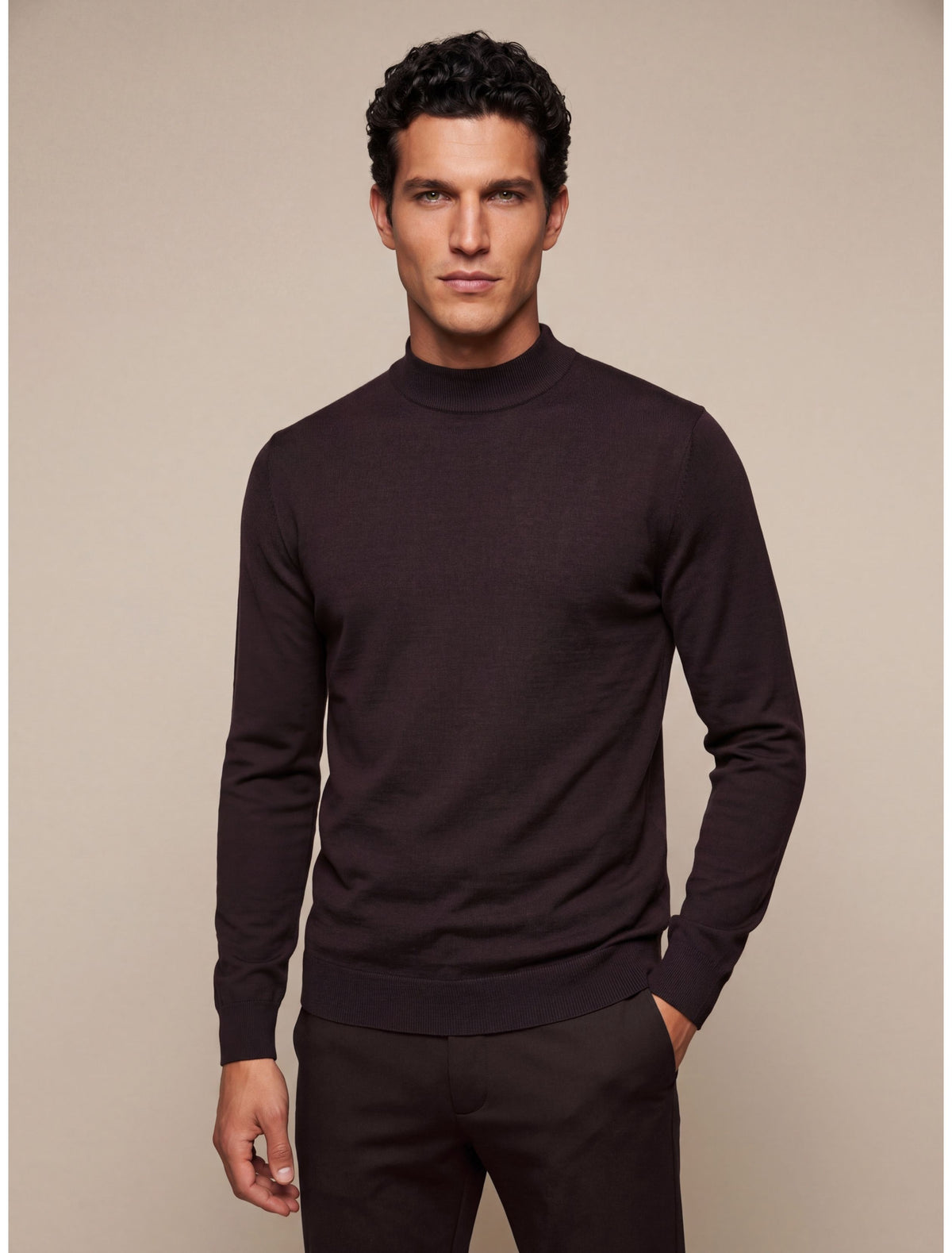 CAVALLARO PULLOVER MILACIO TURTLE NECK DARK BROWN