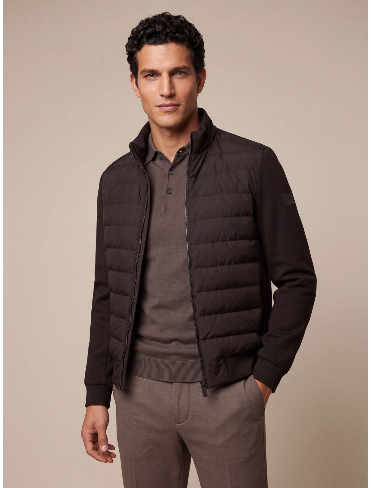 CAVALLARO JAS QUINTINO JACKET DARK BROWN