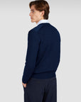 PAUL & SHARK PULLOVER SOFT COOL TOUCH WOOL CREWNECK BLUE