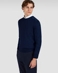 PAUL & SHARK PULLOVER SOFT COOL TOUCH WOOL CREWNECK BLUE