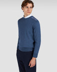 PAUL & SHARK PULLOVER SOFT COOL TOUCH WOOL CREWNECK VINTAGE INDIGO