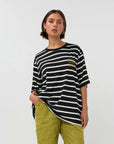 STUDIO AMAYA T-SHIRT SUKI STRIPE BLACK