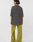 STUDIO AMAYA T-SHIRT SUKI STRIPE BLACK