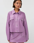 STUDIO AMAYA JAS ELINA JACKET VEGAN LEATHER LILA