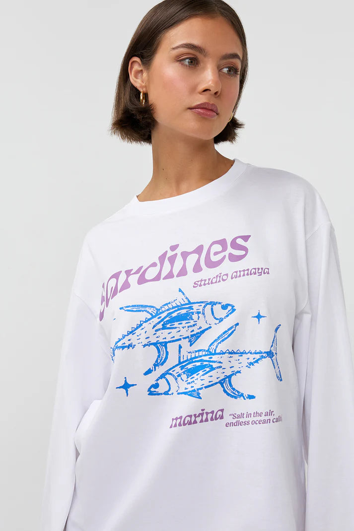 STUDIO AMAYA TOP SARDINES T-SHIRT WHITE