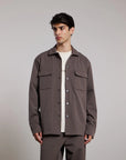 AEDEN OVERSHIRT ALBANO SHIRT DARK BROWN