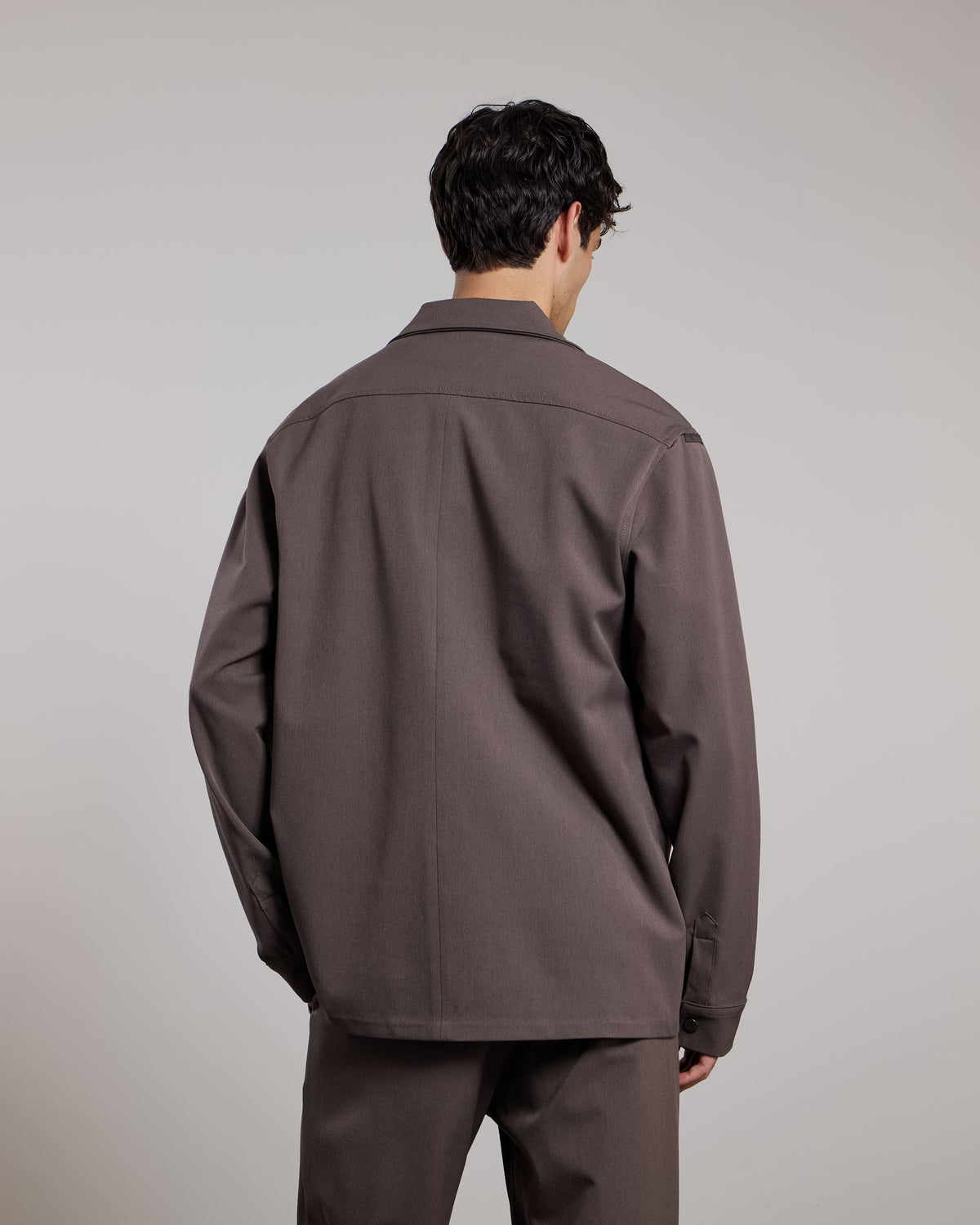 AEDEN OVERSHIRT ALBANO SHIRT DARK BROWN