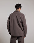 AEDEN OVERSHIRT ALBANO SHIRT DARK BROWN