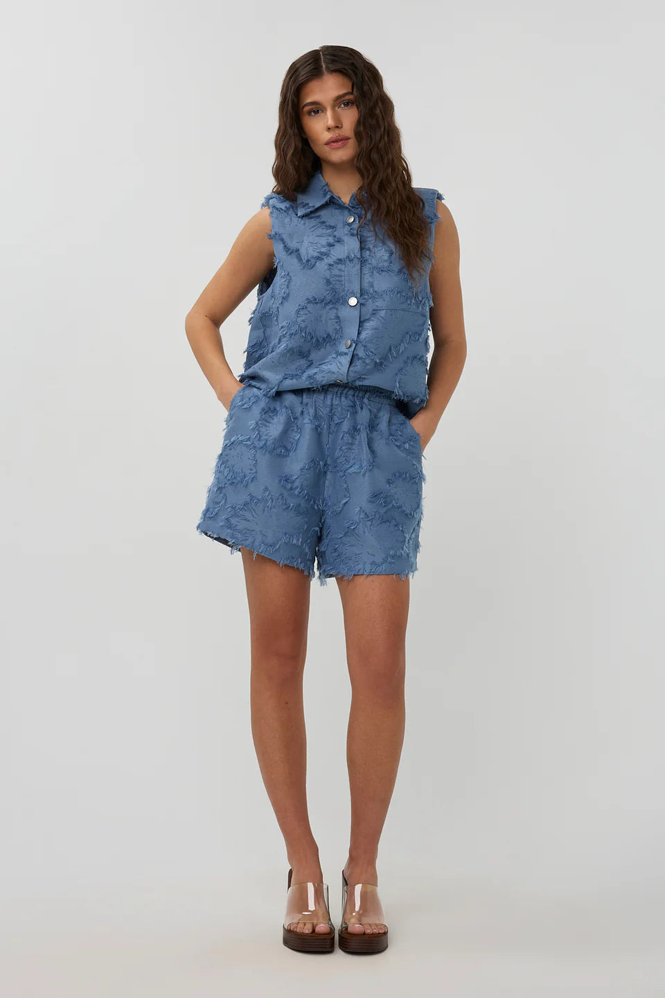 STUDIO AMAYA SHORT SOFIA DENIM BLUE