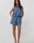 STUDIO AMAYA SHORT SOFIA DENIM BLUE