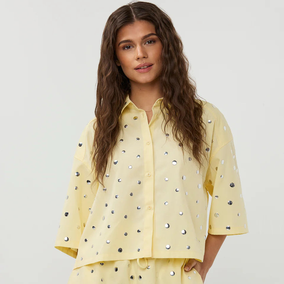 STUDIO AMAYA BLOUSE MARA STUDS YELLOW