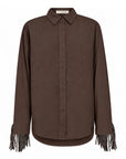 A-VIEW BLOUSE ANGELINE SHIRT DARK BROWN