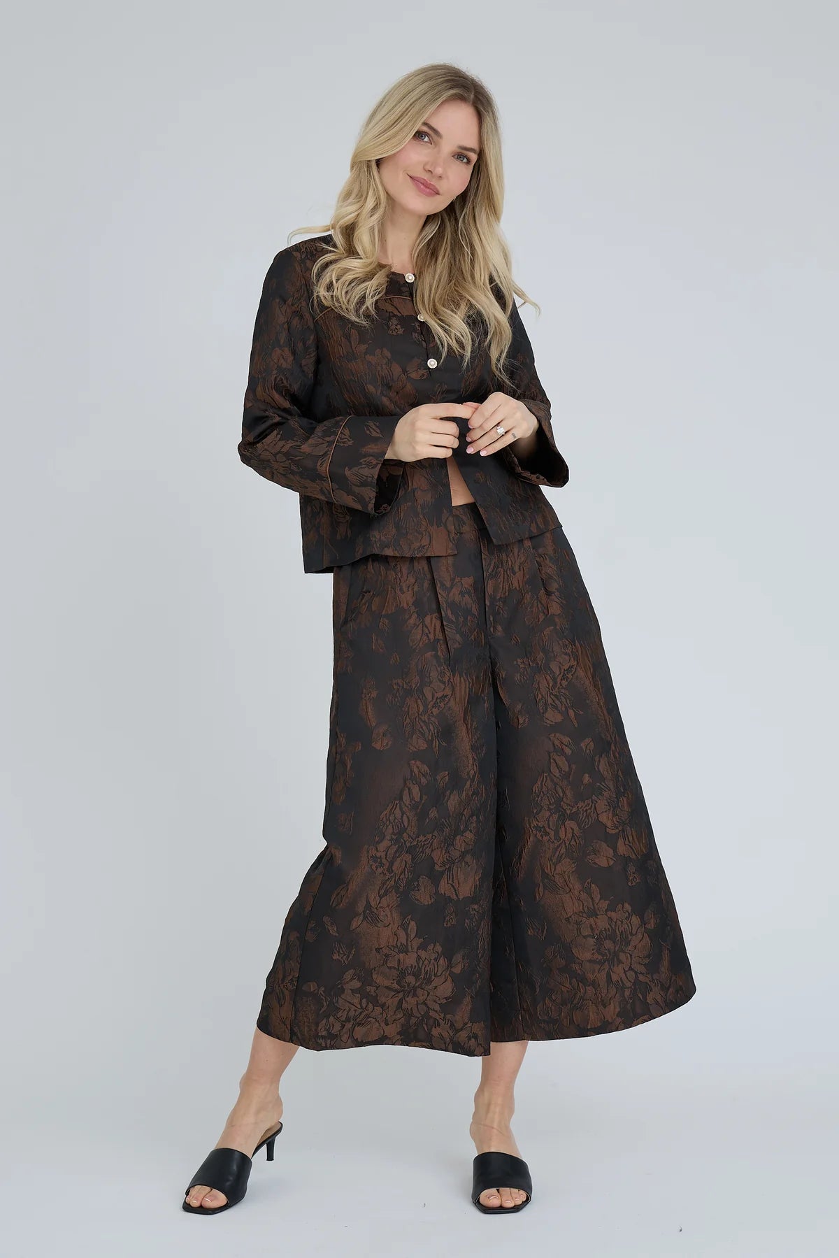 A-VIEW PANTS ARIA COULOTTES DARK BROWN