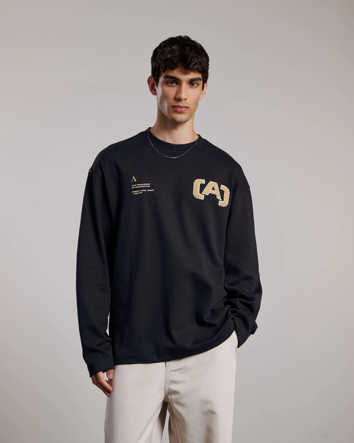 AEDEN SWEATER ARIS LONGSLEEVE TEE BLACK