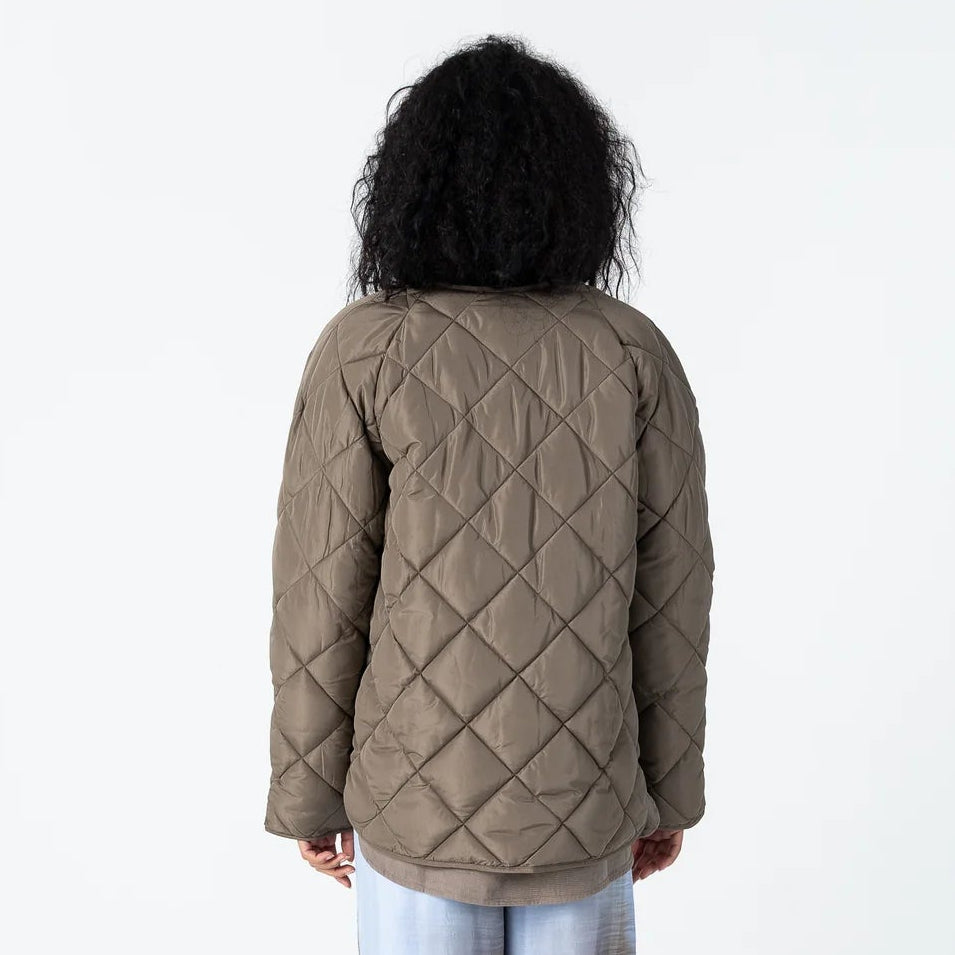 COSTER COPENHAGEN JACK ASTA QUILTED LOOSE JACKET WARM GREY