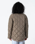COSTER COPENHAGEN JACK ASTA QUILTED LOOSE JACKET WARM GREY