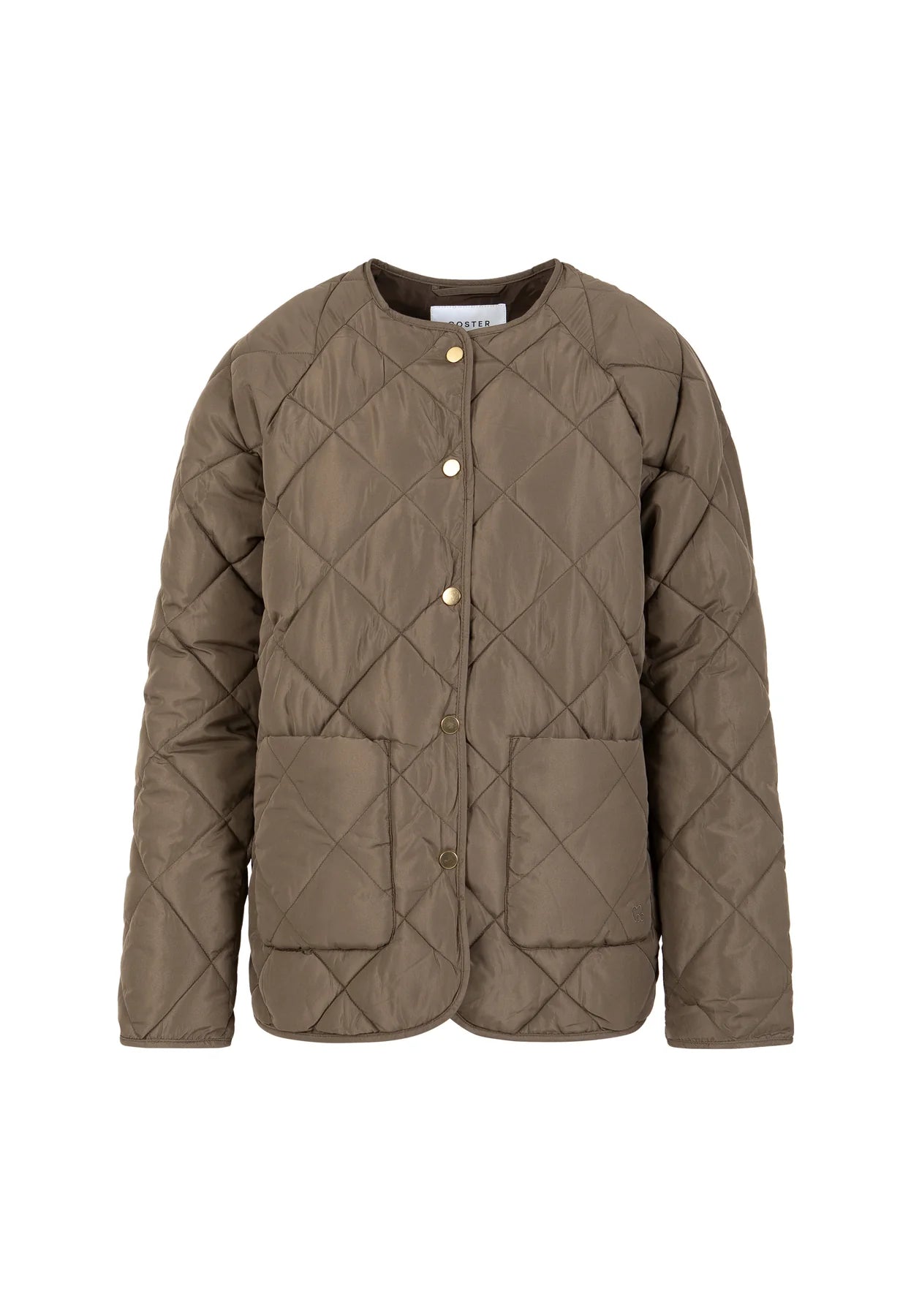 COSTER COPENHAGEN JACK ASTA QUILTED LOOSE JACKET WARM GREY