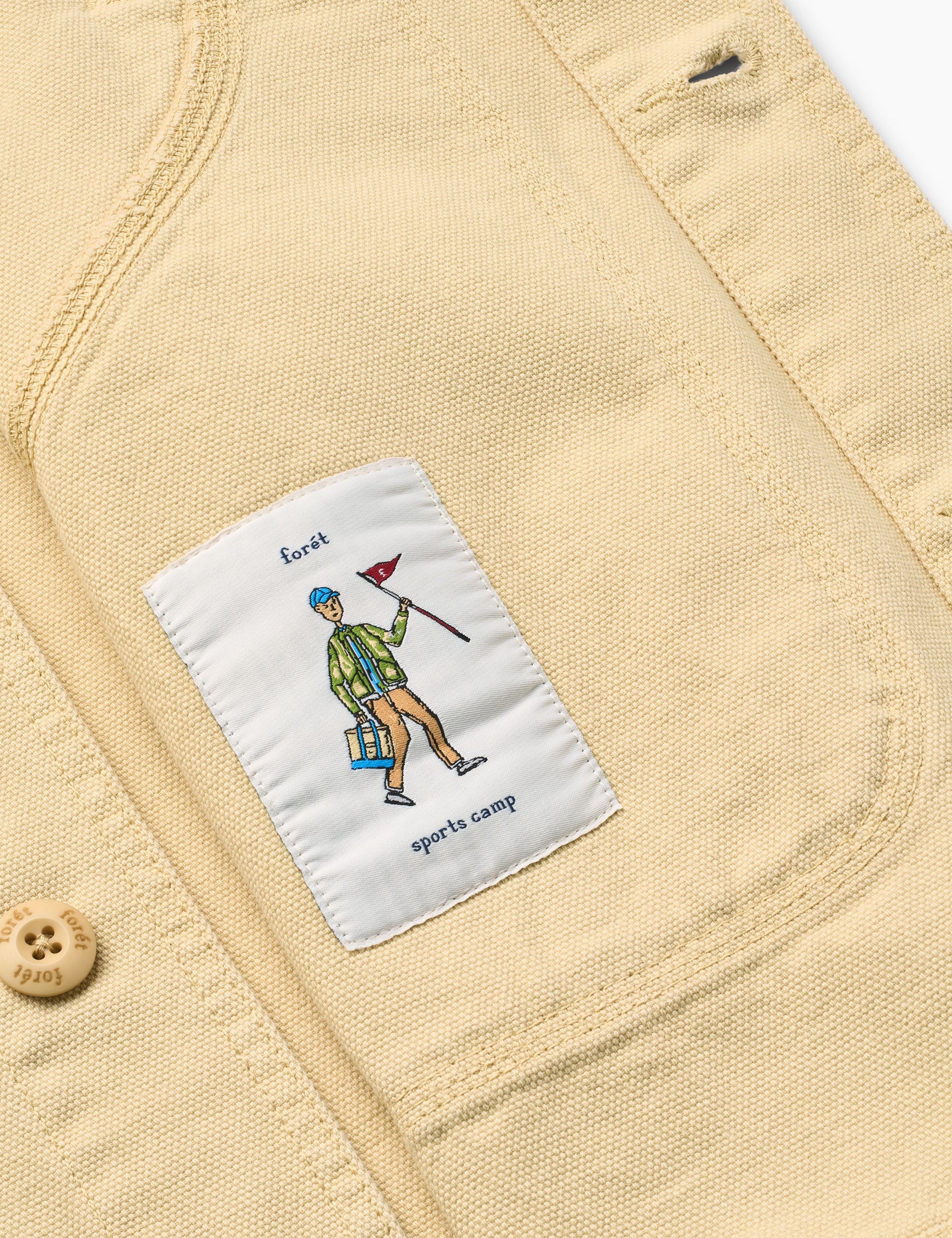FORÉT OVERSHIRT BERRY CANVAS VINTAGE YELLOW