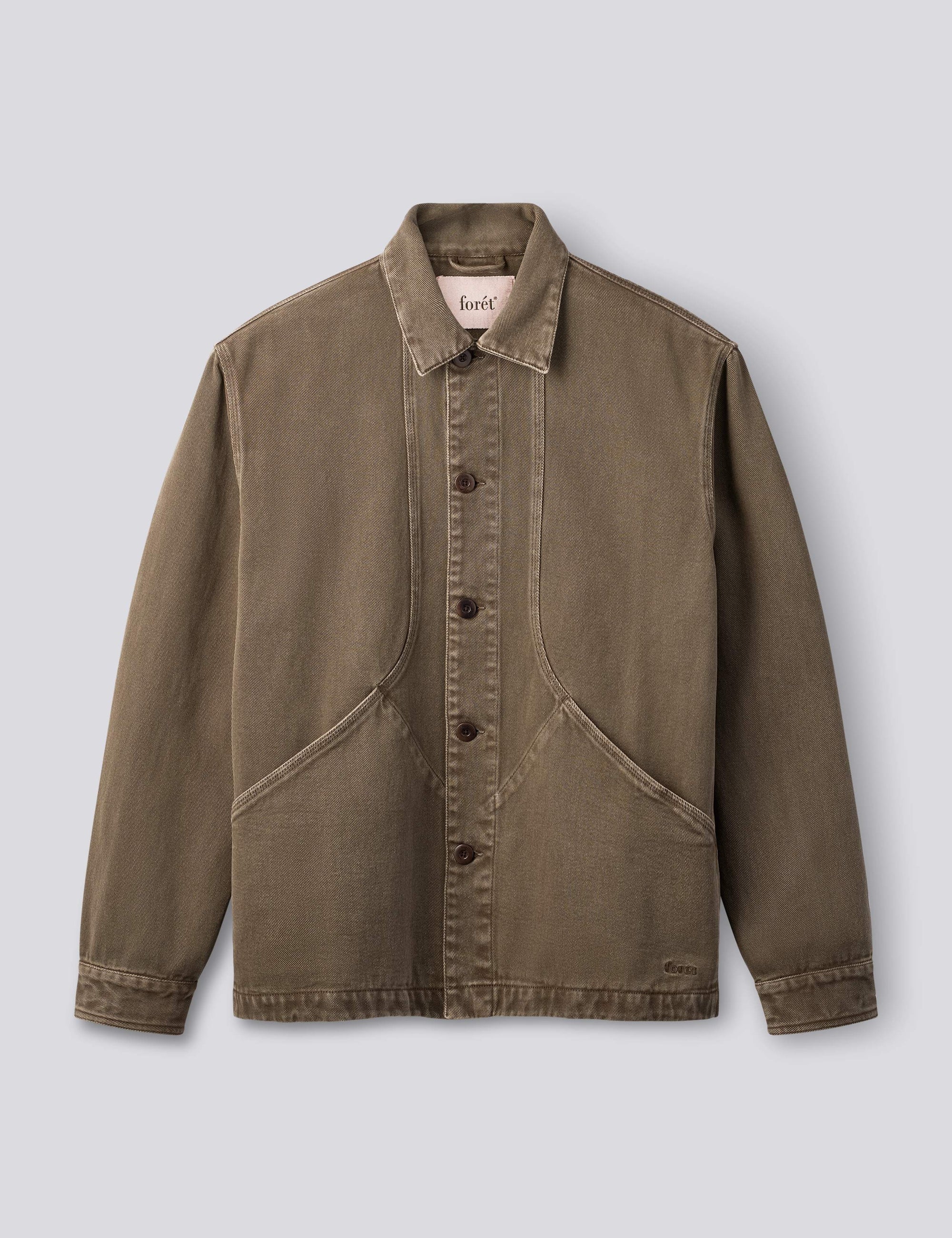FORÉT OVERSHIRT BERRY DENIM BROWN DENIM