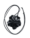 COSTER COPENHAGEN RIEM FLOWER WRAP BELT BLACK