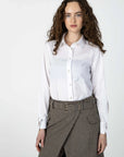 COSTER COPENHAGEN BLOUSE WITH SLEEVE DETAIL WHITE