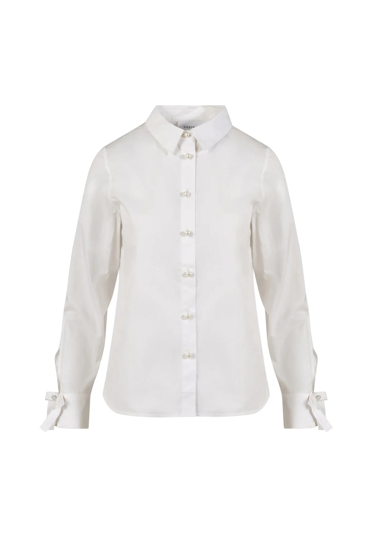COSTER COPENHAGEN BLOUSE WITH SLEEVE DETAIL WHITE