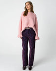 COSTER COPENHAGEN PULLOVER KNIT WITH VOLUME CUFF ROSE