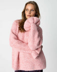 COSTER COPENHAGEN PULLOVER KNIT WITH VOLUME CUFF ROSE