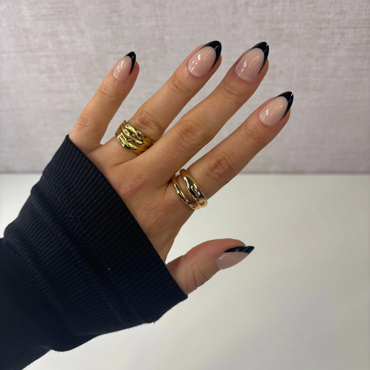 FREAKY NAILS GELNAGELS PRESS-ON BLACK TIE ♥