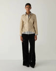 LAAGAM BLOUSE CHAPELL LAYERED SHIRT SQUARED BEIGE