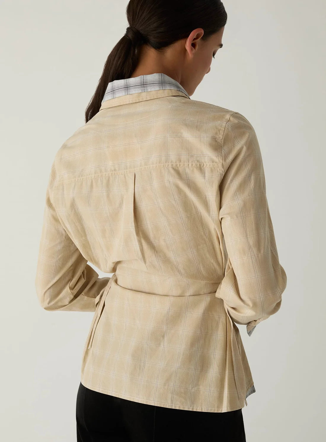 LAAGAM BLOUSE CHAPELL LAYERED SHIRT SQUARED BEIGE