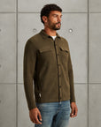 CAST IRON OVERSHIRT BUTTON JACKET SOFT BLEND CROCODILE