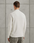 CAST IRON PULLOVER HALF ZIP ECOVERO ALLOVER STRUCTUUR VAPOROUS GRAY