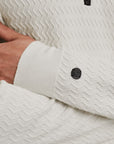 CAST IRON PULLOVER HALF ZIP ECOVERO ALLOVER STRUCTUUR VAPOROUS GRAY