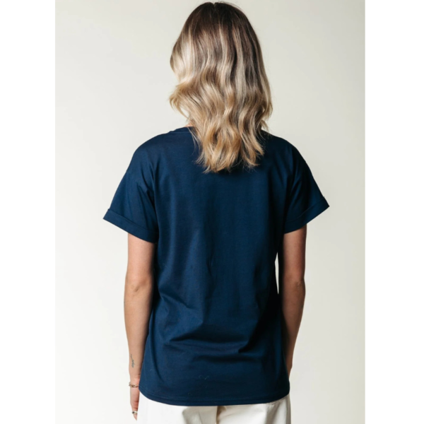 COLOURFUL REBEL T-SHIRT UNI LOGO BOXY TEE NAVY