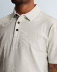 CAST IRON POLO REGULAR FIT JACQUARD JERSEY BLUE FLOWER