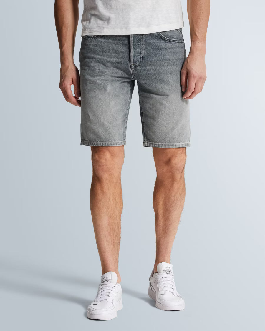 CAST IRON SHORT VALVER REGULAR FIT DENIM GREY GREEN SUMMER