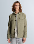 CAST IRON OVERSHIRT TECH JACQUARD SOLID DRIED SAGE