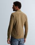 CAST IRON OVERHEMD TWILL JERSEY SHIRT WALNUT