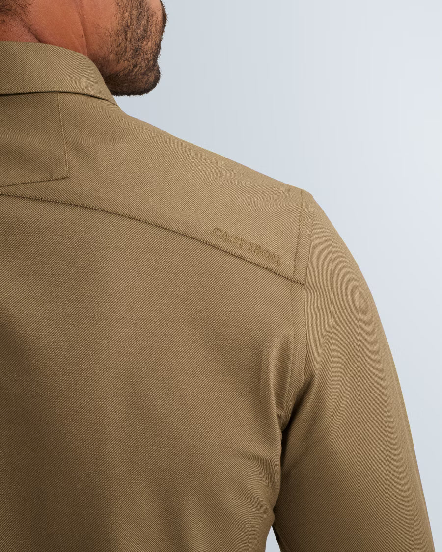 CAST IRON OVERHEMD TWILL JERSEY SHIRT WALNUT