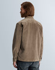 CAST IRON OVERSHIRT VELVET SHIRT GARMENT DYE WALNUT