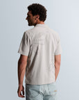 CAST IRON OVERHEMD EMBROIDERED SLUB TWILL MIRAGE GREY